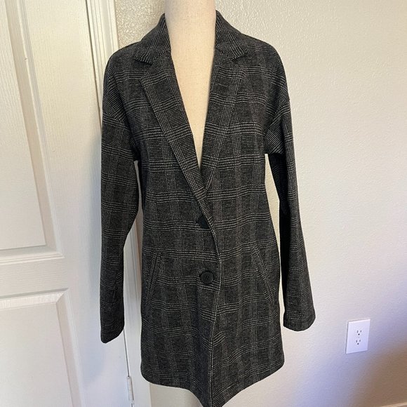 Madewell Glen Plaid Knit Oversized Blazer - Picture 1 of 3